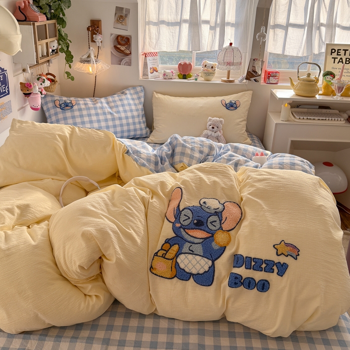 91家纺网 家纺一手货源 找家纺 港岛妹妹 2026新款皱皱纱毛巾绣四件套（有买家秀） 考拉迪宝