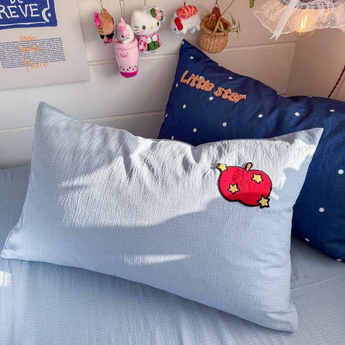 91家纺网 家纺一手货源 找家纺 港岛妹妹 2026新款皱皱纱毛巾绣四件套（有买家秀） 萌萌星