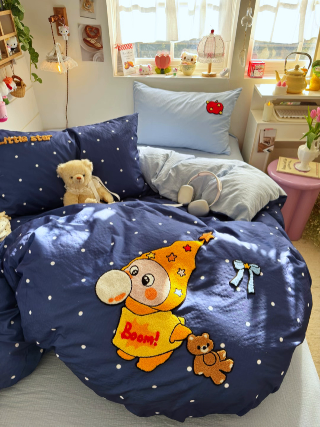 91家纺网 家纺一手货源 找家纺 港岛妹妹 2026新款皱皱纱毛巾绣四件套（有买家秀） 萌萌星