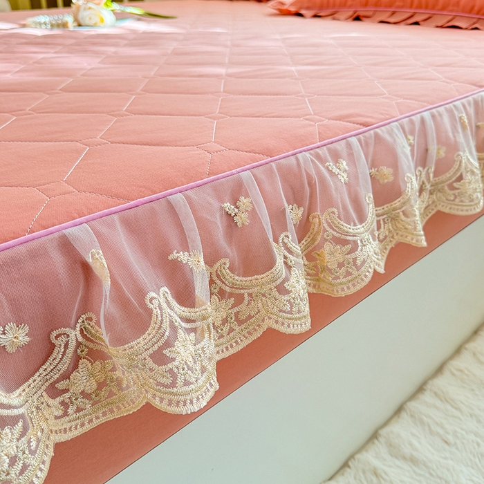 91家纺网 家纺一手货源 找家纺 （总）美达家纺 2026新款13372全棉素色夹棉床笠四件套