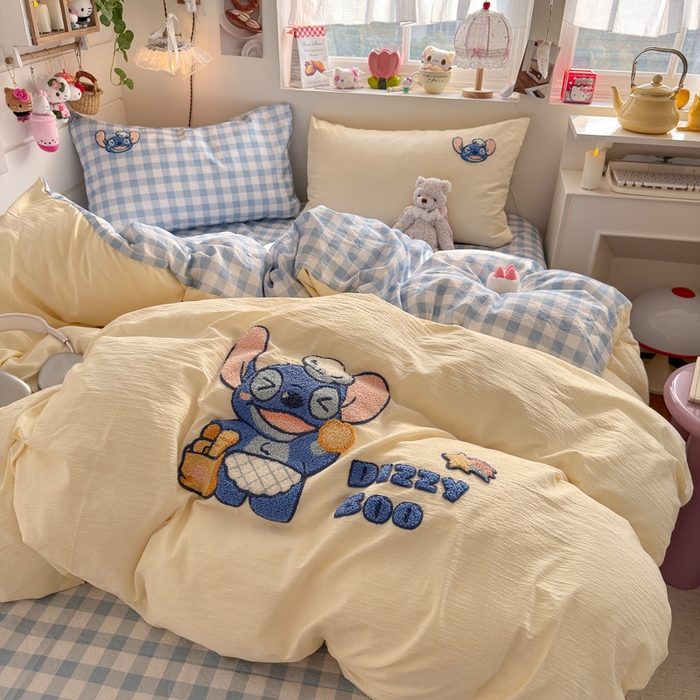 91家纺网 家纺一手货源 找家纺 海岛哥哥 2026新款皱皱纱毛巾绣四件套-含买家秀 考拉迪宝