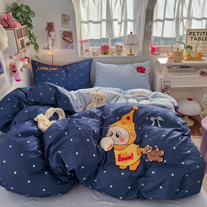 91家纺网 家纺一手货源 找家纺 海岛哥哥 2026新款皱皱纱毛巾绣四件套-含买家秀 萌萌星