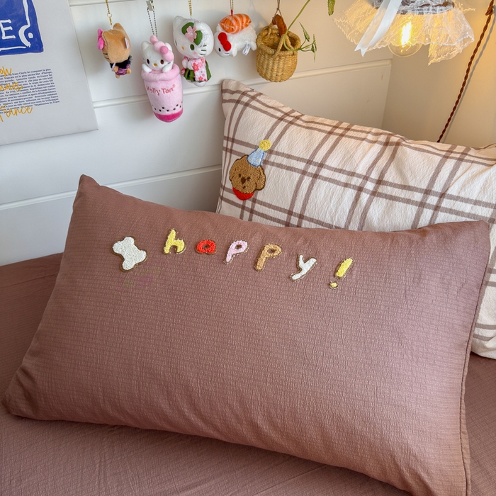 91家纺网 家纺一手货源 找家纺 海岛哥哥 2026新款皱皱纱毛巾绣四件套-含买家秀 吐司汪汪