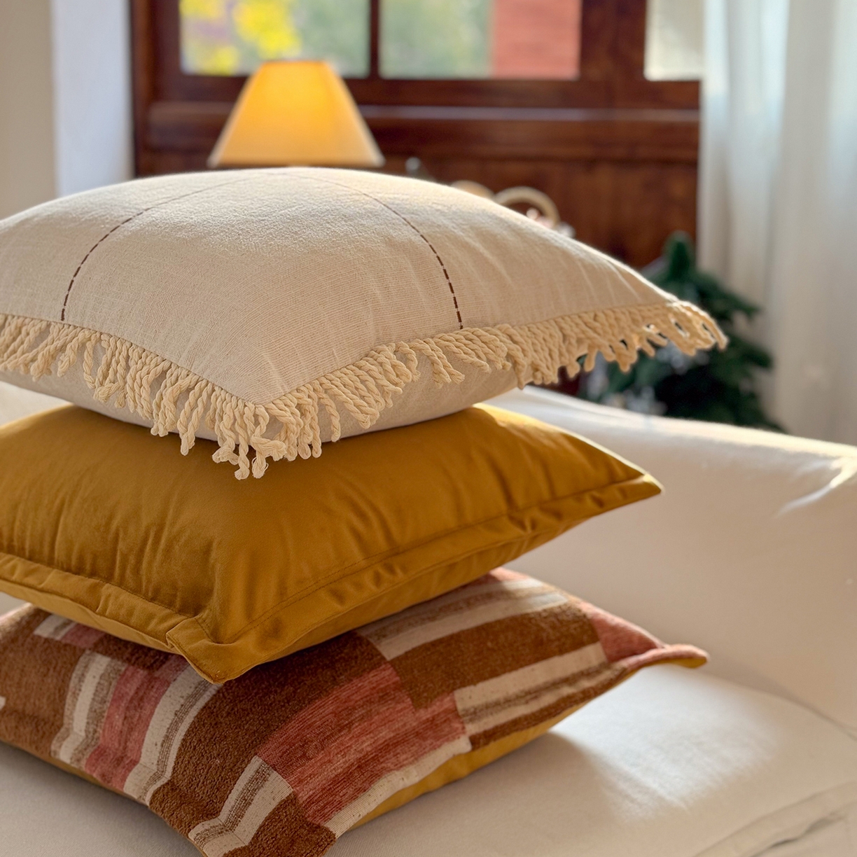 91家纺网 家纺一手货源 找家纺 美茉家居 2026新款阡陌角落抱枕组合 阡陌长枕