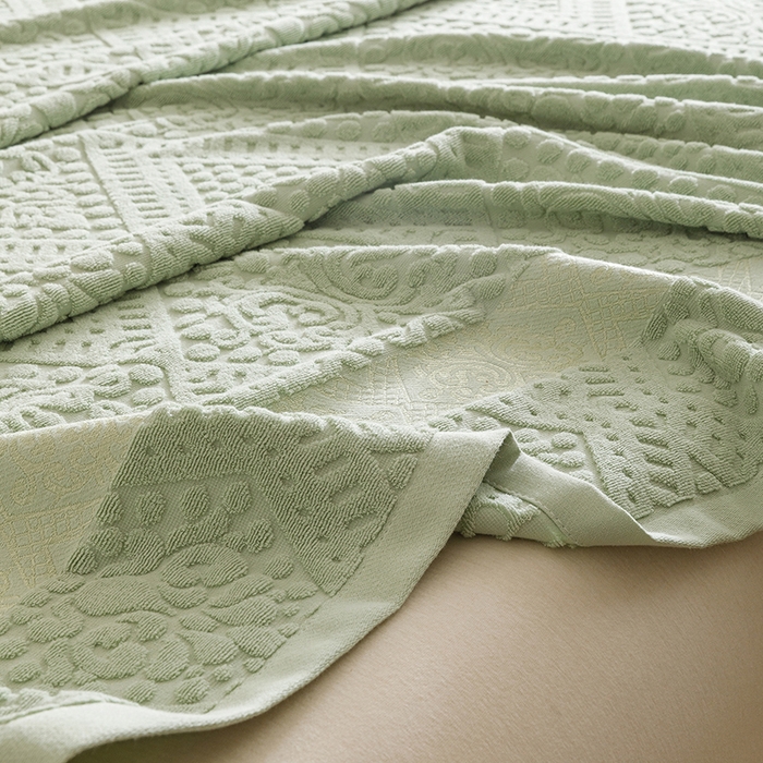 91家纺网 家纺一手货源 找家纺 悦然毛巾被 2026新款全棉老式毛巾被夏被空调毯 菱纹灰青