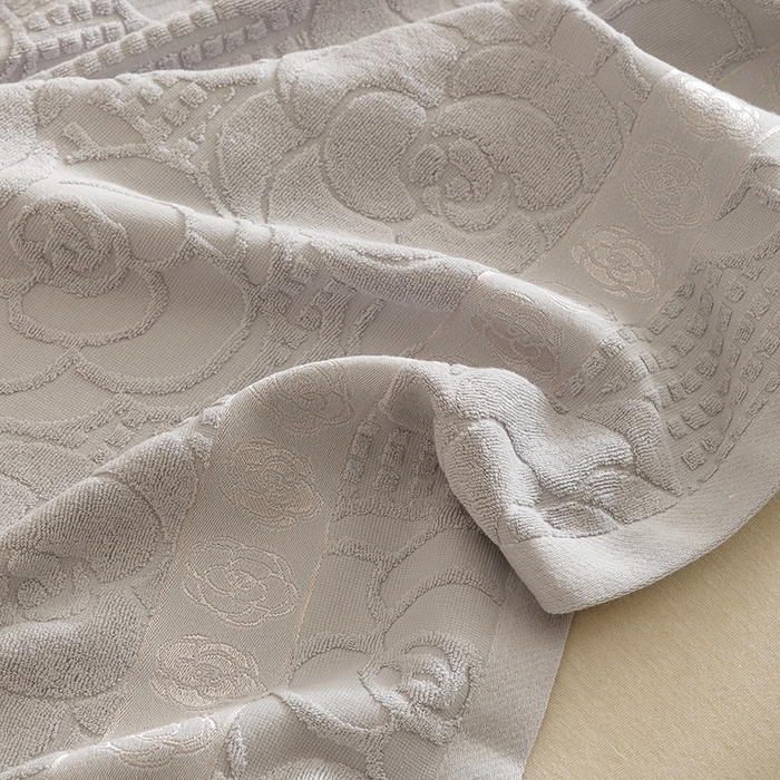 91家纺网 家纺一手货源 找家纺 悦然毛巾被 2026新款全棉老式毛巾被夏被空调毯 山茶旧梦浅灰