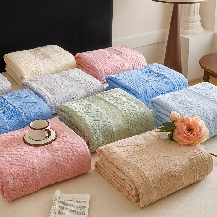 91家纺网 家纺一手货源 找家纺 悦然毛巾被 2026新款全棉老式毛巾被夏被空调毯 组合