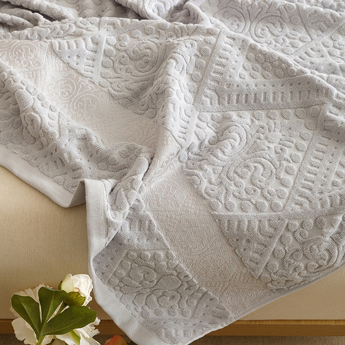 91家纺网 家纺一手货源 找家纺 悦然毛巾被 2026新款全棉老式毛巾被夏被空调毯 菱纹浅灰