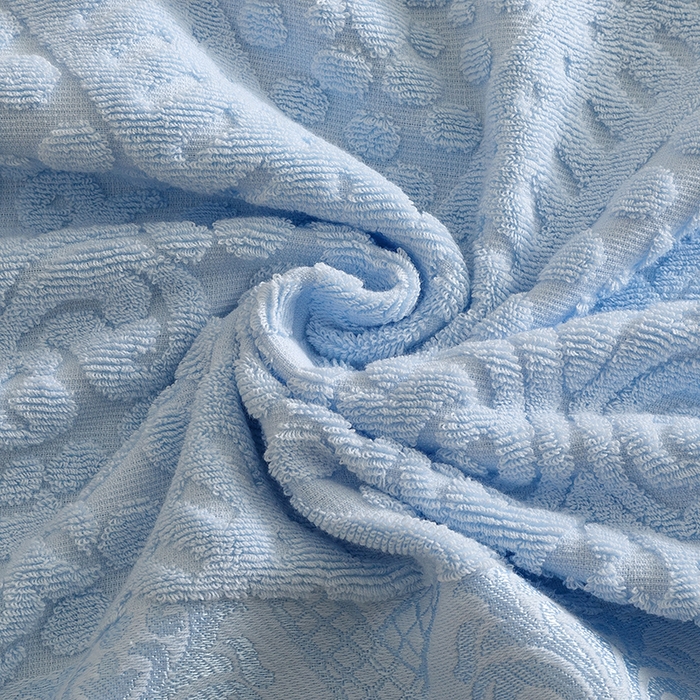 91家纺网 家纺一手货源 找家纺 悦然毛巾被 2026新款全棉老式毛巾被夏被空调毯 菱纹浅蓝