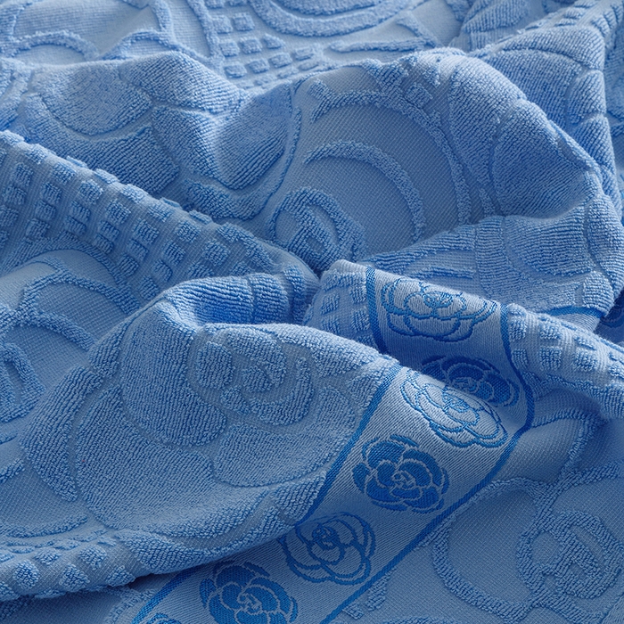 91家纺网 家纺一手货源 找家纺 悦然毛巾被 2026新款全棉老式毛巾被夏被空调毯 山茶旧梦深蓝