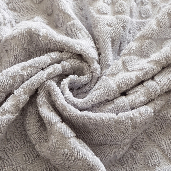91家纺网 家纺一手货源 找家纺 悦然毛巾被 2026新款全棉老式毛巾被夏被空调毯 菱纹浅灰