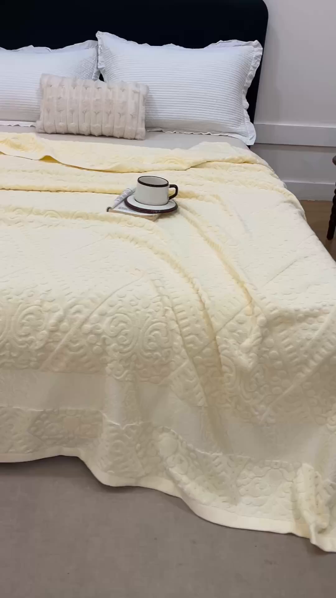 91家纺网 家纺一手货源 找家纺 悦然毛巾被 2026新款全棉老式毛巾被夏被空调毯 菱纹米白