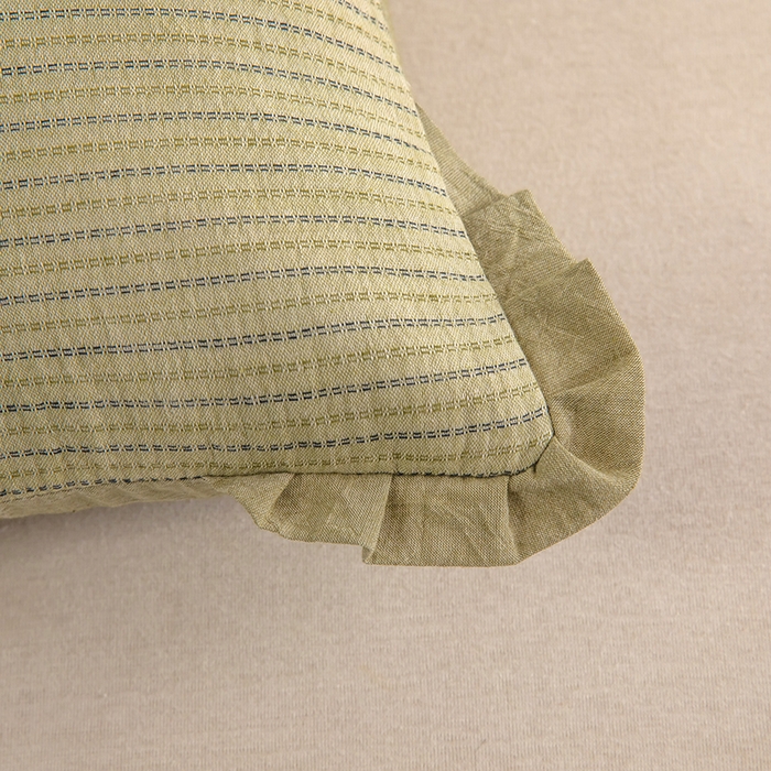 91家纺网 家纺一手货源 找家纺 梦莱家纺 2026新款自然棉麻荞麦护颈枕枕头枕芯 气球小熊-绿色