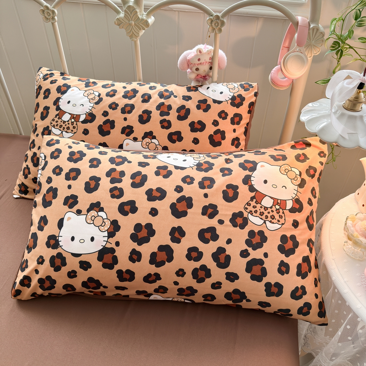 91家纺网 家纺一手货源 找家纺 卡斯诺家纺馆 2026新款卡通水洗云朵棉四件套下载文件包含买家秀 豹纹猫咪-咖