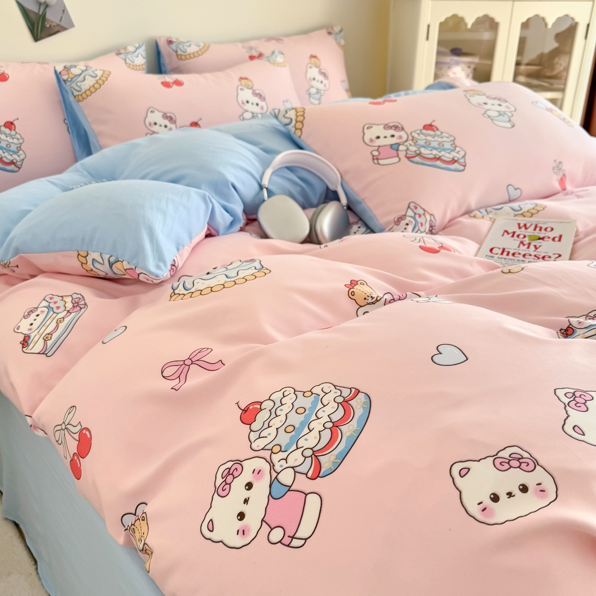 91家纺网 家纺一手货源 找家纺 卡斯诺家纺馆 2026新款卡通水洗云朵棉四件套下载文件包含买家秀 蛋糕KT