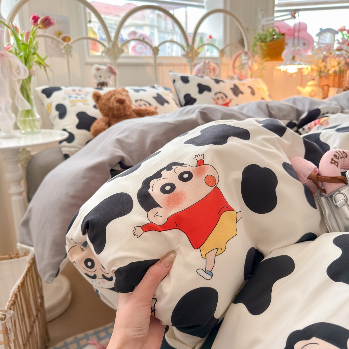 91家纺网 家纺一手货源 找家纺 卡斯诺家纺馆 2026新款卡通水洗云朵棉四件套下载文件包含买家秀 动感涂鸭