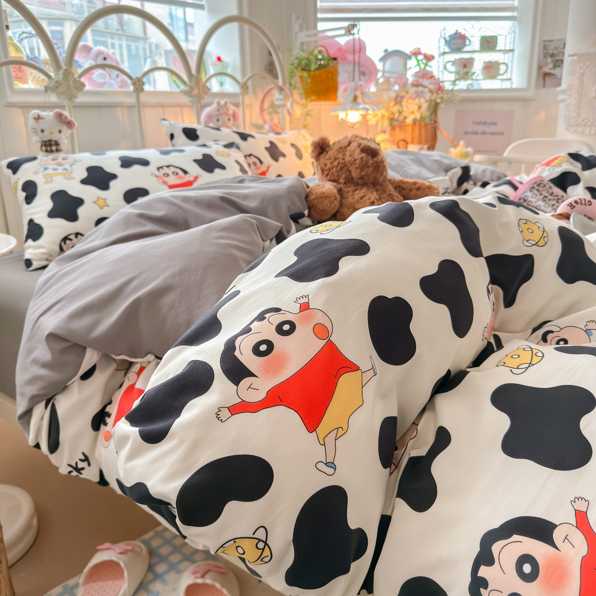 91家纺网 家纺一手货源 找家纺 卡斯诺家纺馆 2026新款卡通水洗云朵棉四件套下载文件包含买家秀 动感涂鸭