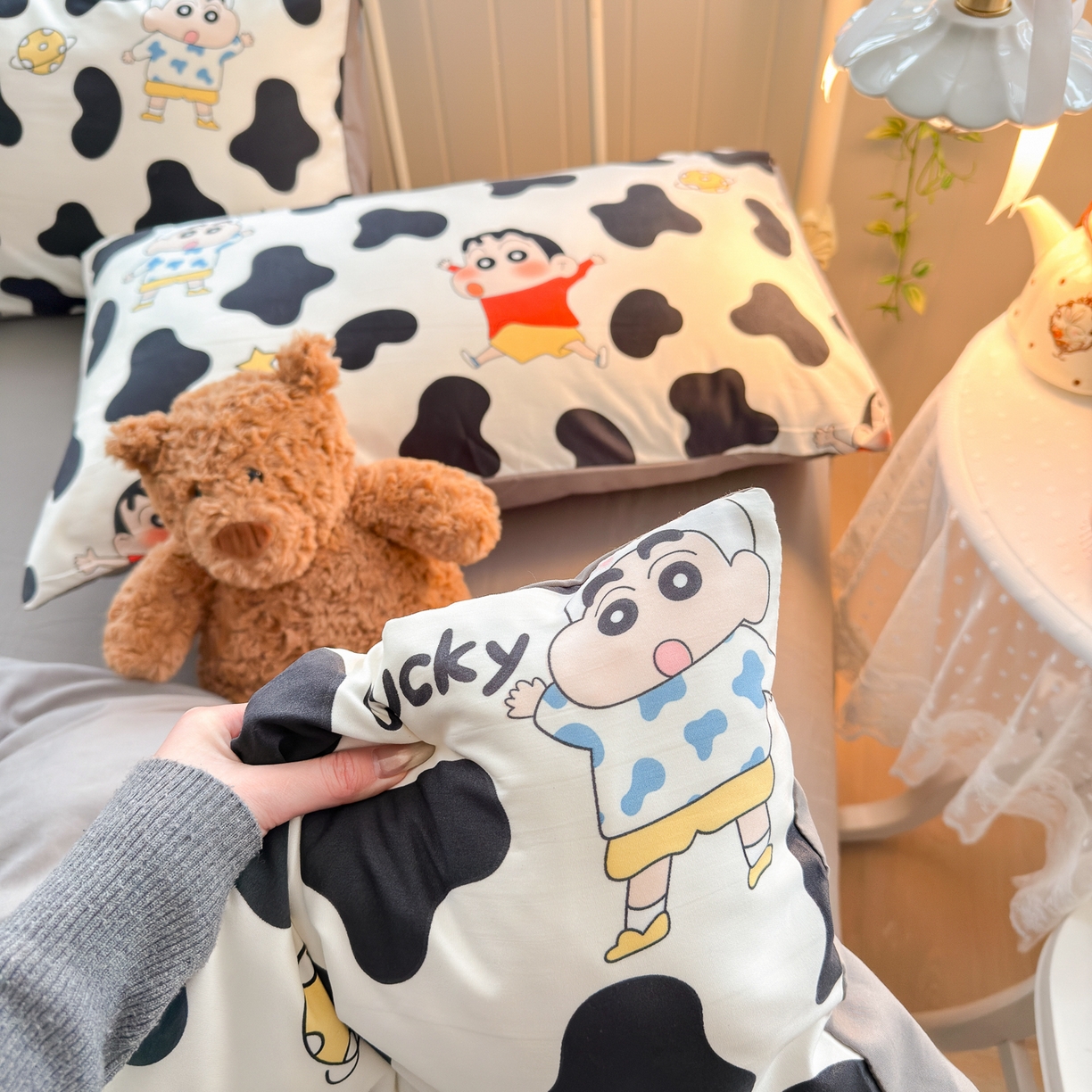 91家纺网 家纺一手货源 找家纺 卡斯诺家纺馆 2026新款卡通水洗云朵棉四件套下载文件包含买家秀 动感涂鸭