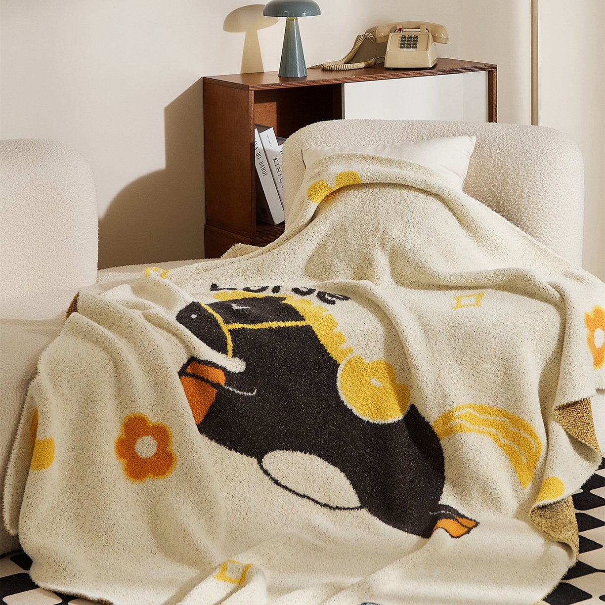 91家纺网 家纺一手货源 找家纺 （总）暖绵绵家纺 2026新款半边绒小马针织毯-星澄（本款券后/折后零售价不得低于173元）