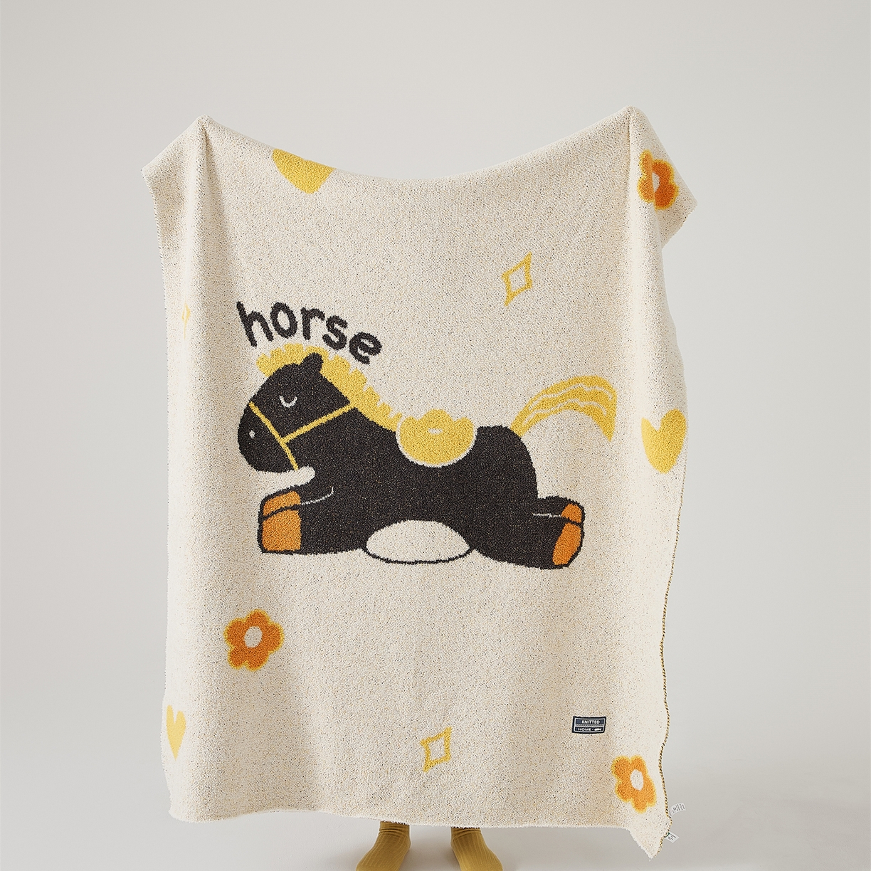 91家纺网 家纺一手货源 找家纺 （总）暖绵绵家纺 2026新款半边绒小马针织毯-星澄（本款券后/折后零售价不得低于173元）