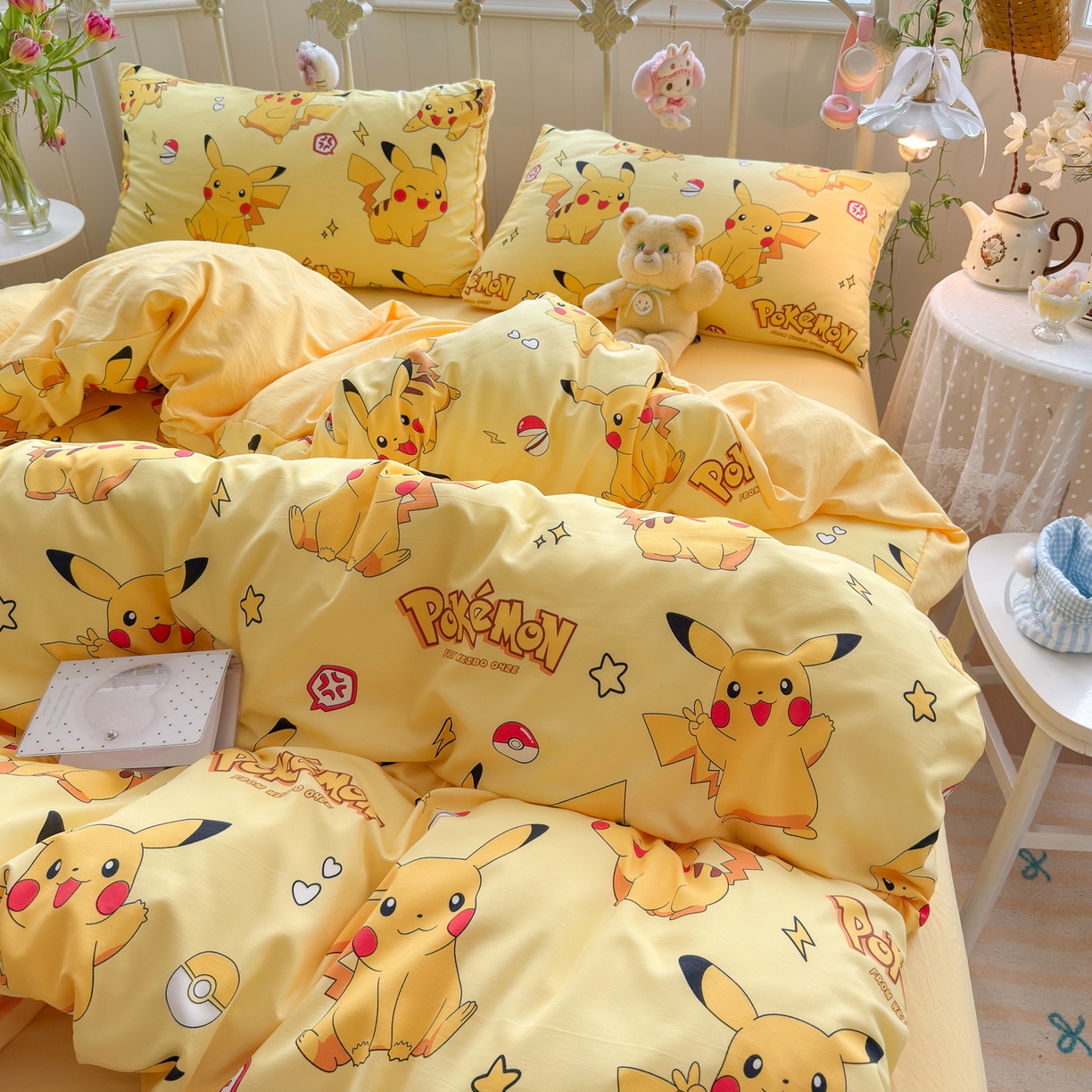 91家纺网 家纺一手货源 找家纺 卡斯诺家纺馆 2026新款卡通水洗云朵棉四件套下载文件包含买家秀 闪电宝宝