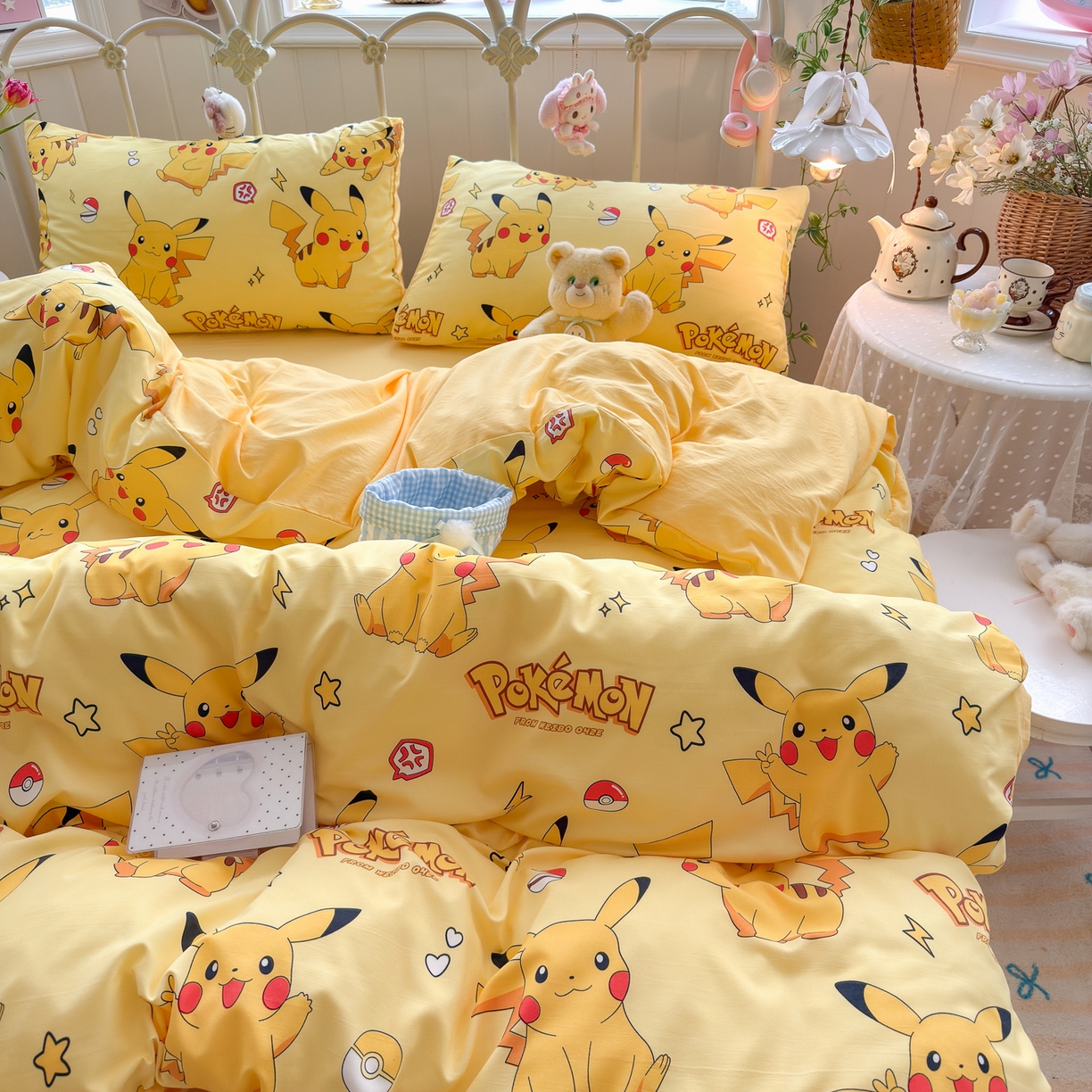 91家纺网 家纺一手货源 找家纺 卡斯诺家纺馆 2026新款卡通水洗云朵棉四件套下载文件包含买家秀 闪电宝宝