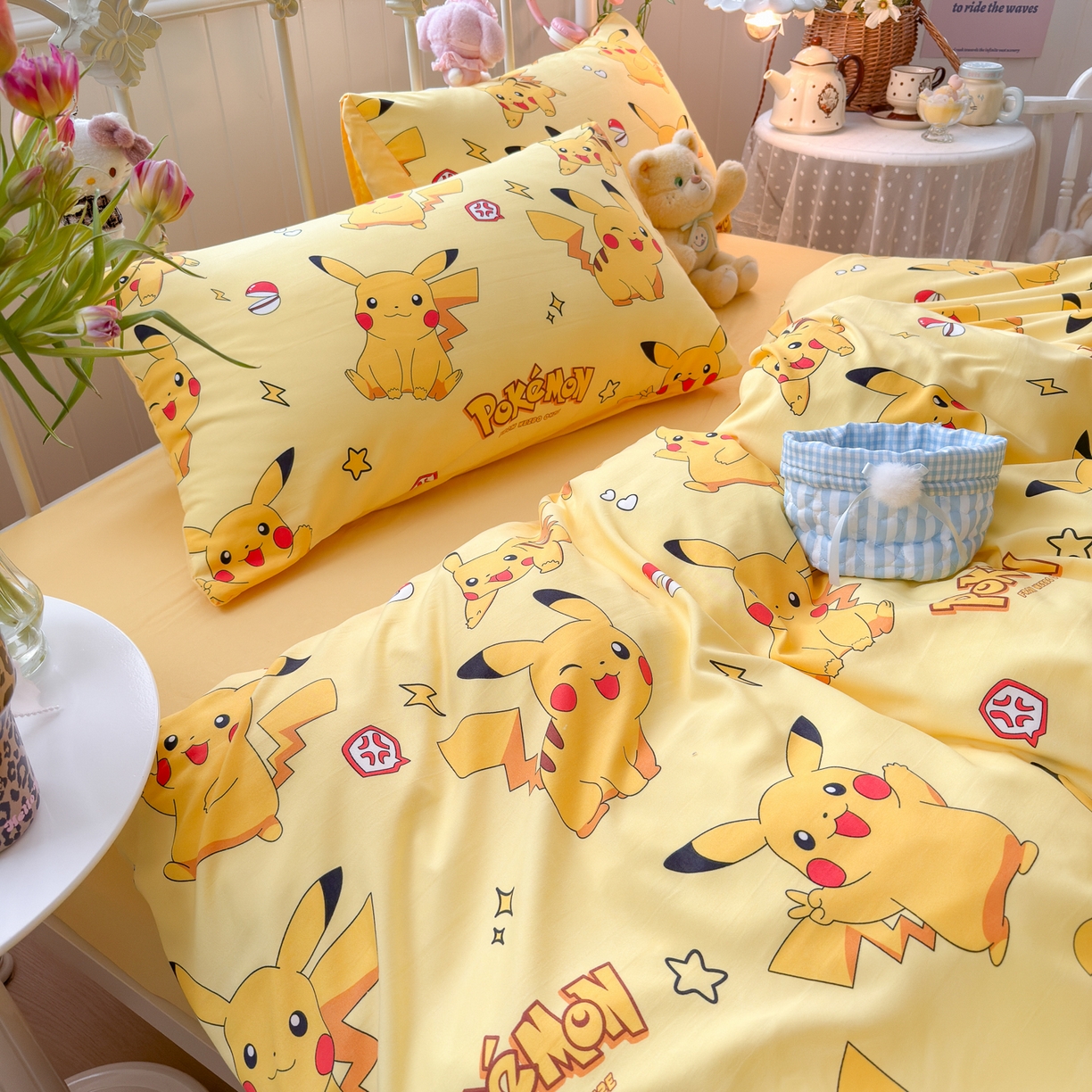 91家纺网 家纺一手货源 找家纺 卡斯诺家纺馆 2026新款卡通水洗云朵棉四件套下载文件包含买家秀 闪电宝宝