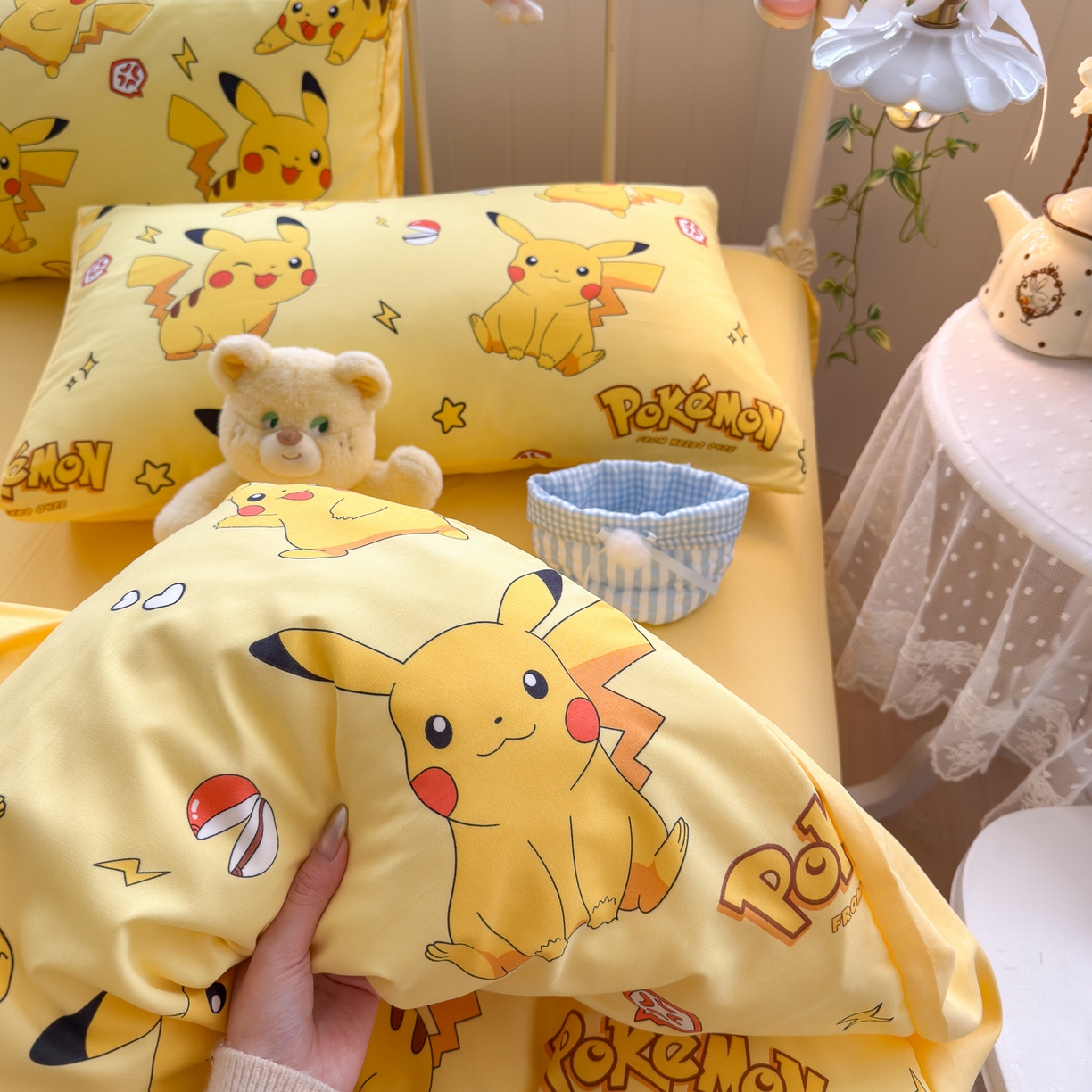 91家纺网 家纺一手货源 找家纺 卡斯诺家纺馆 2026新款卡通水洗云朵棉四件套下载文件包含买家秀 闪电宝宝