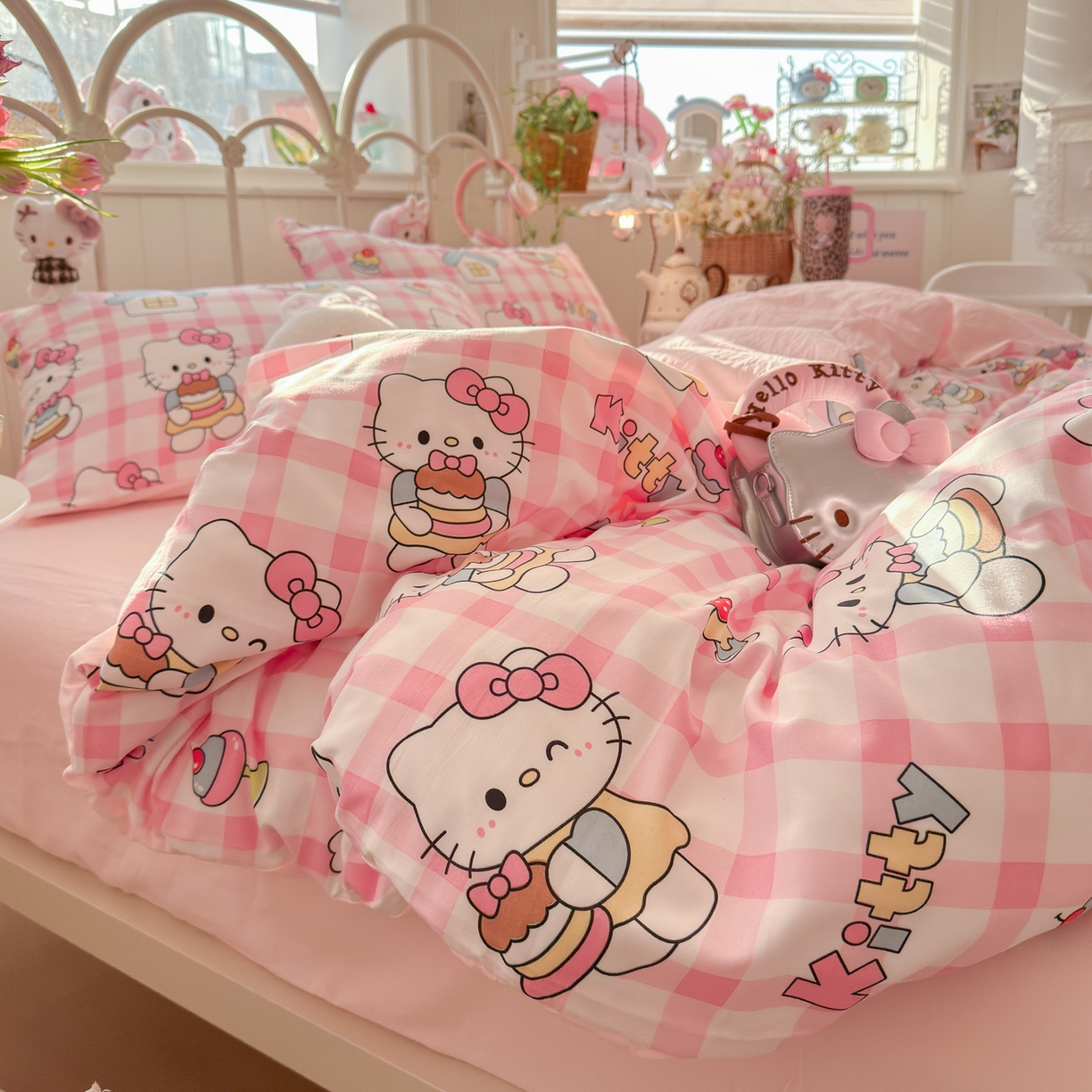 91家纺网 家纺一手货源 找家纺 卡斯诺家纺馆 2026新款卡通水洗云朵棉四件套下载文件包含买家秀 甜梦小喵