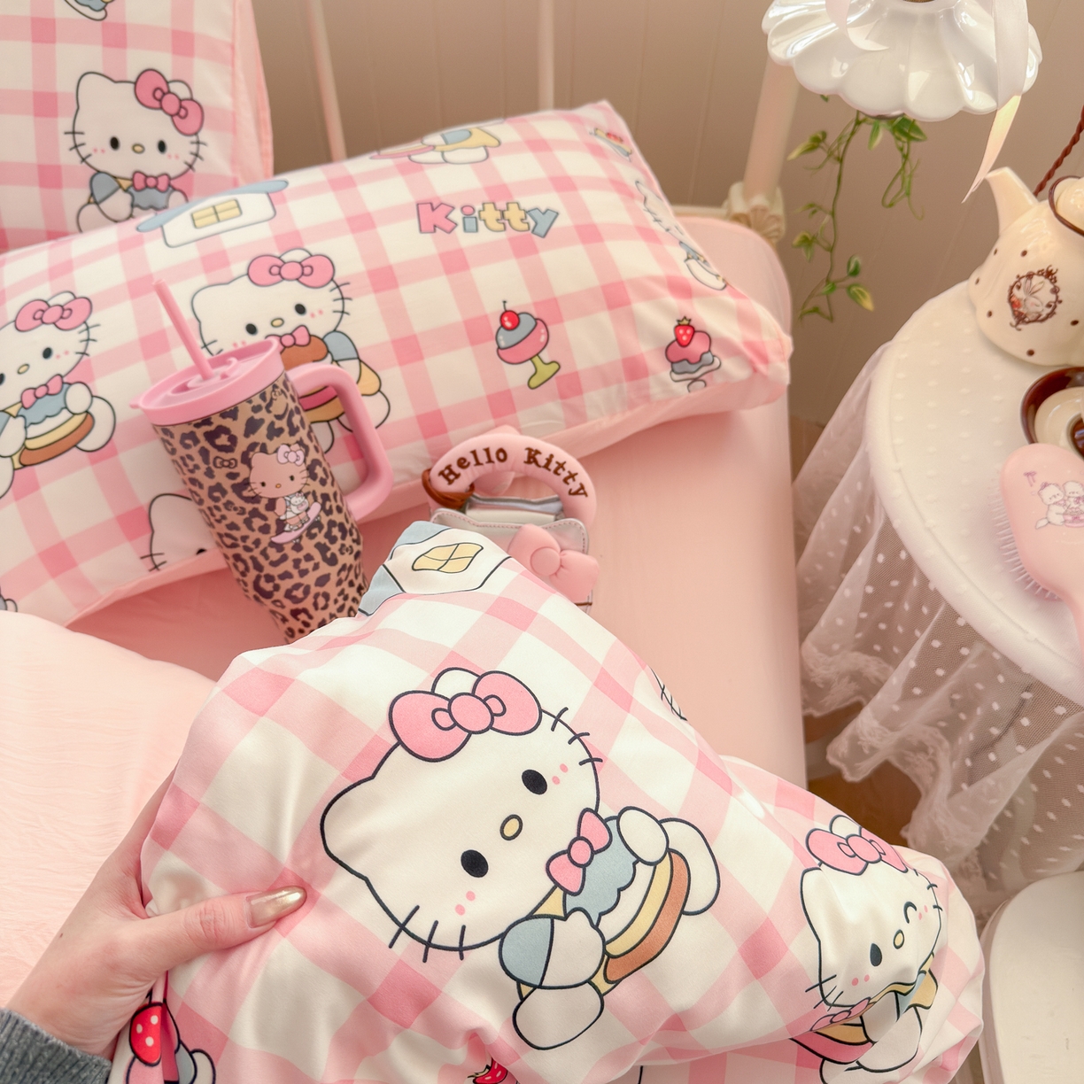 91家纺网 家纺一手货源 找家纺 卡斯诺家纺馆 2026新款卡通水洗云朵棉四件套下载文件包含买家秀 甜梦小喵