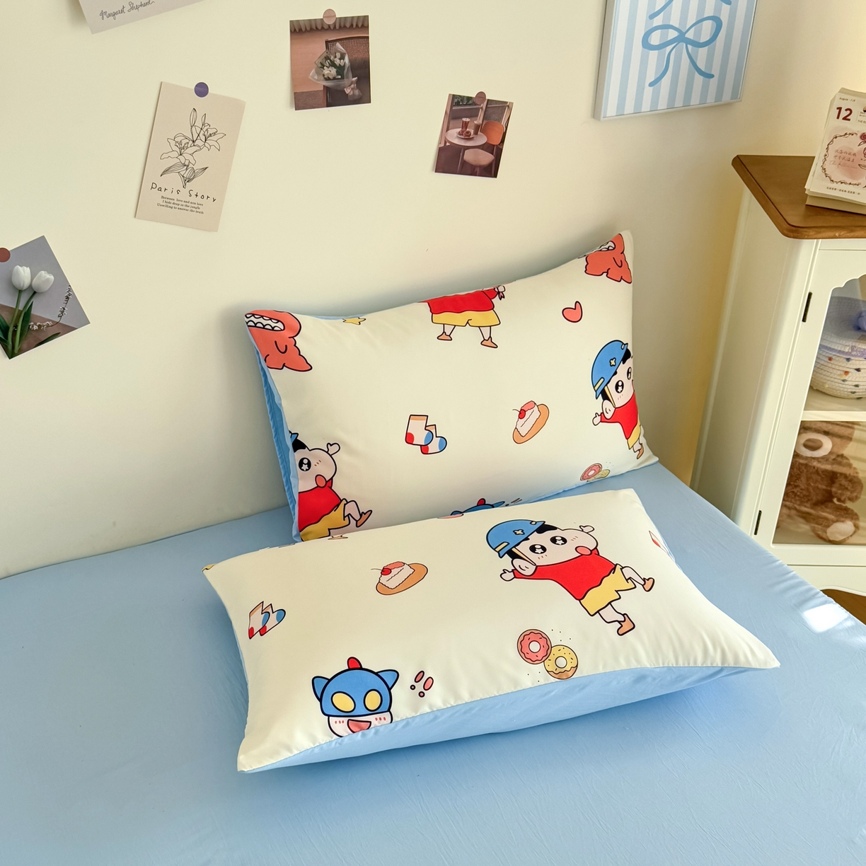 91家纺网 家纺一手货源 找家纺 卡斯诺家纺馆 2026新款卡通水洗云朵棉四件套下载文件包含买家秀 淘气小新