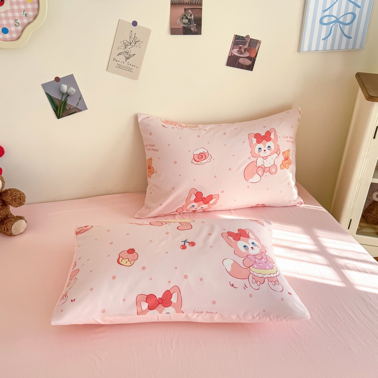 91家纺网 家纺一手货源 找家纺 卡斯诺家纺馆 2026新款卡通水洗云朵棉四件套下载文件包含买家秀 玲娜