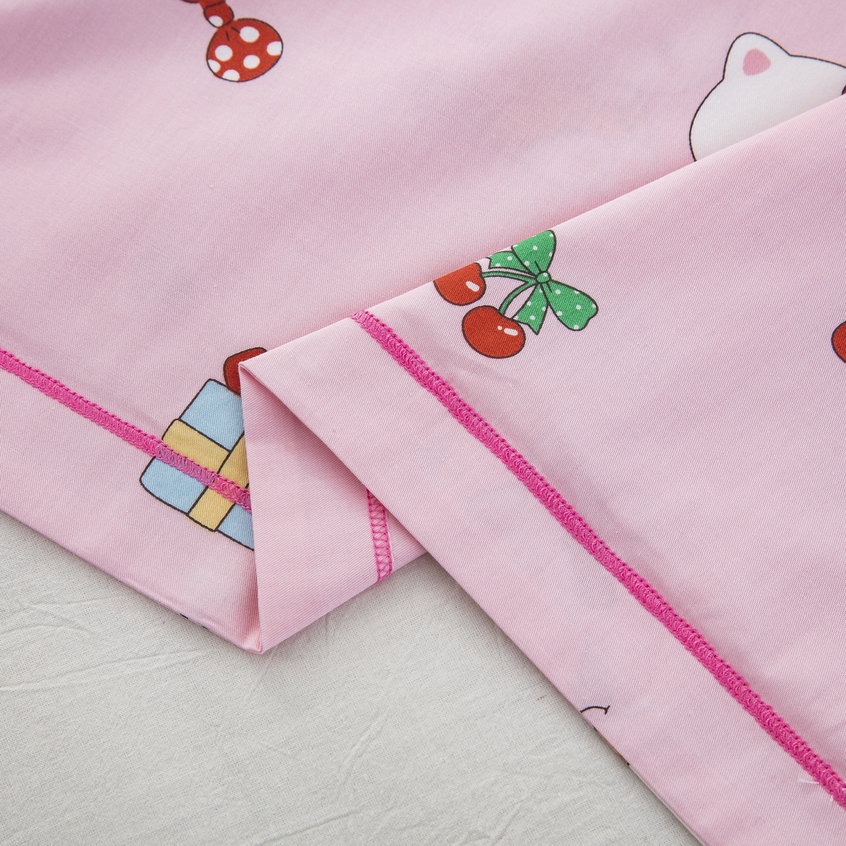 91家纺网 家纺一手货源 找家纺 乐秀家纺 2026新款卡通全棉枕套儿童幼儿园枕头甜蜜伙伴