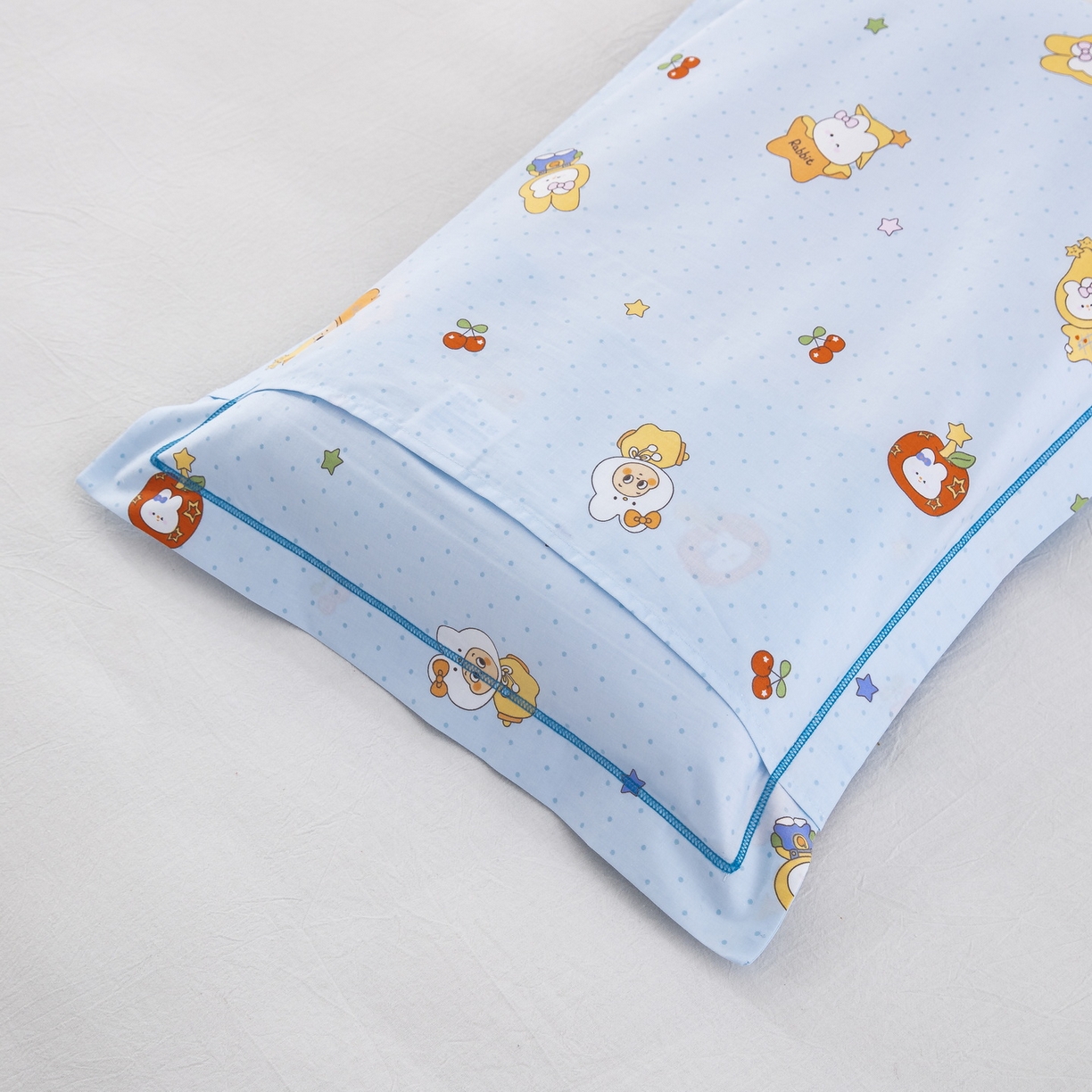 91家纺网 家纺一手货源 找家纺 乐秀家纺 2026新款卡通全棉枕套儿童幼儿园枕头星星小伙伴