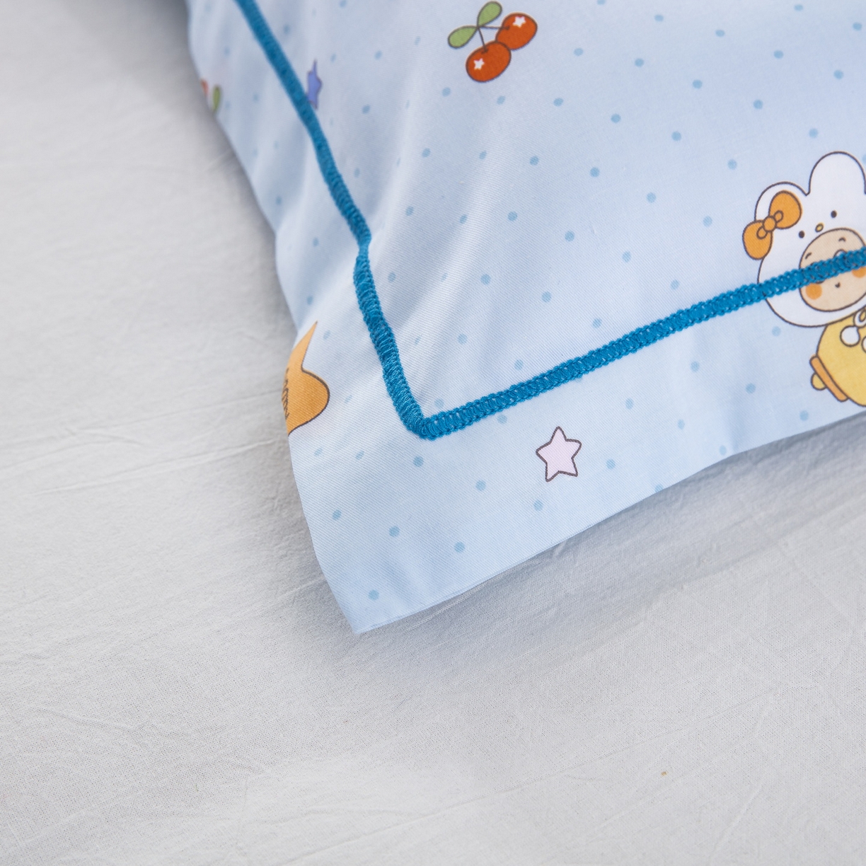 91家纺网 家纺一手货源 找家纺 乐秀家纺 2026新款卡通全棉枕套儿童幼儿园枕头星星小伙伴