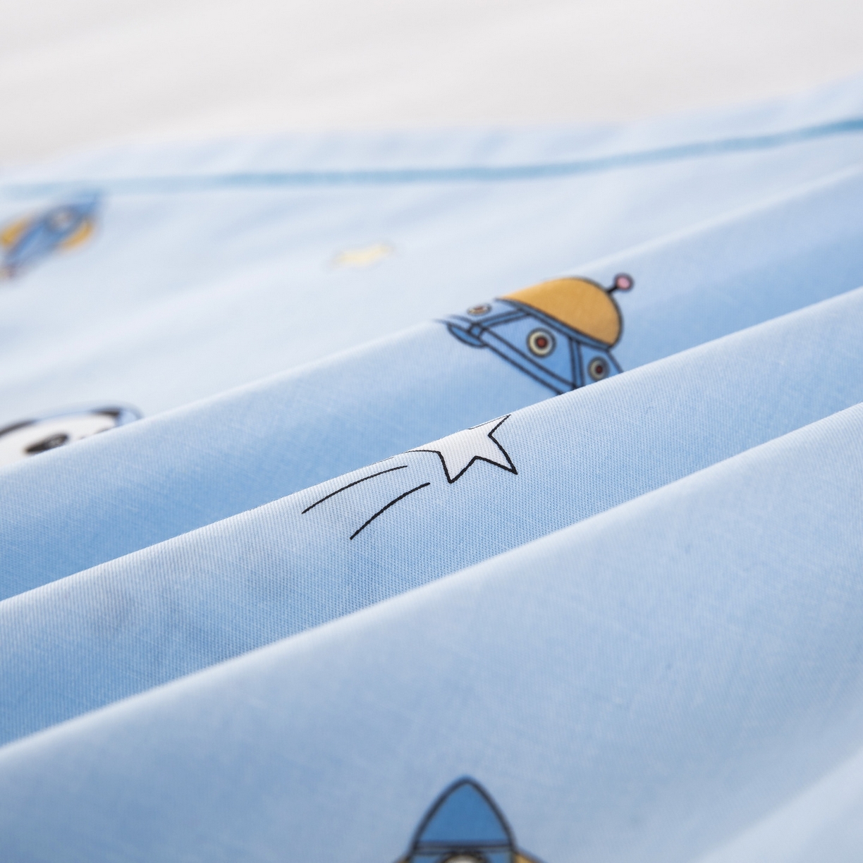 91家纺网 家纺一手货源 找家纺 乐秀家纺 2026新款卡通全棉枕套儿童幼儿园枕头熊猫太空人