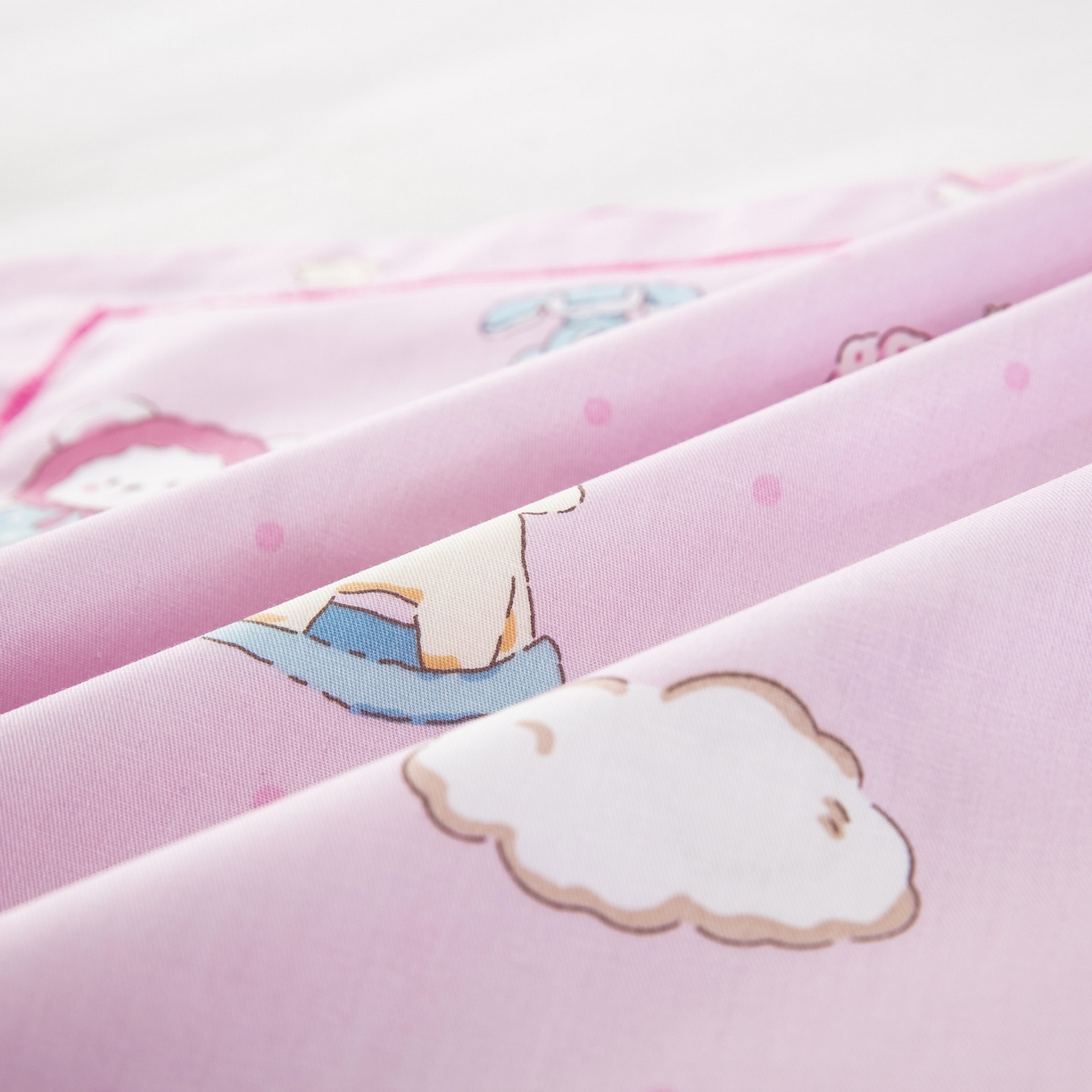 91家纺网 家纺一手货源 找家纺 乐秀家纺 2026新款卡通全棉枕套儿童幼儿园枕头云朵小熊