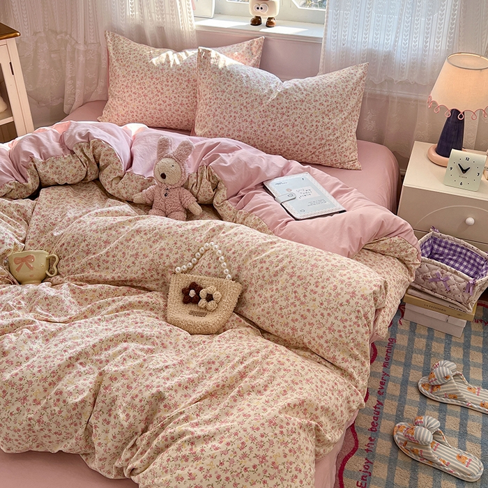 91家纺网 家纺一手货源 找家纺 （总）优佳优品 【提供买家秀】2026新款加厚水洗仿棉A类印花四件套