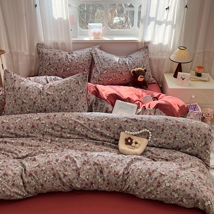 91家纺网 家纺一手货源 找家纺 （总）优尚佳生活馆 【提供买家秀】2026新款加厚水洗仿棉A类印花四件套