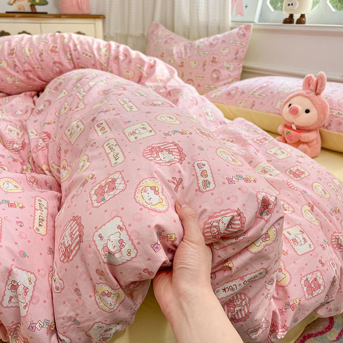 91家纺网 家纺一手货源 找家纺 （总）优佳优品 【提供买家秀】2026新款加厚水洗仿棉A类印花四件套