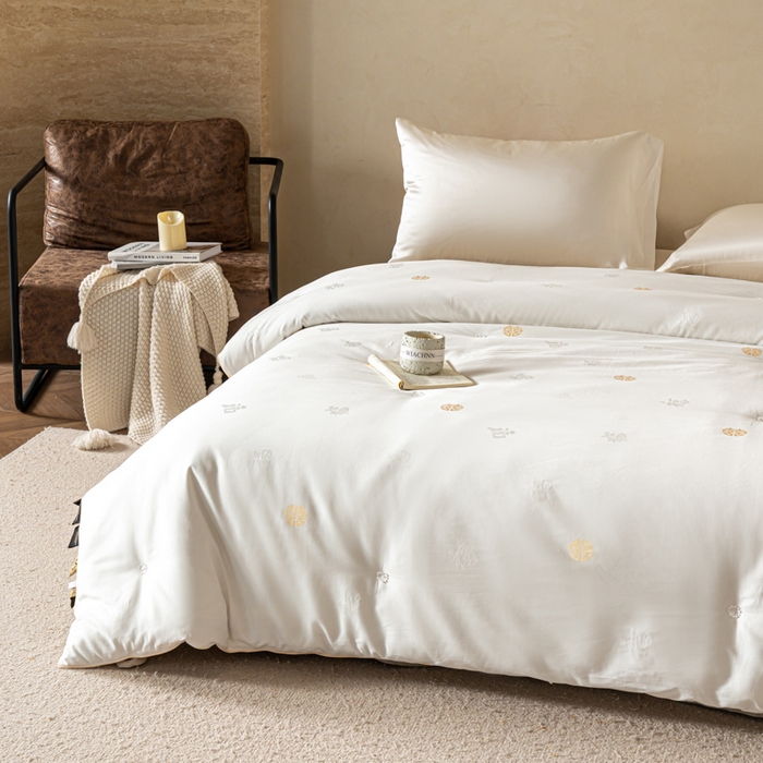 91家纺网 家纺一手货源 找家纺 （总）茧月家纺 2026新款桑蚕长丝喜被被子被芯