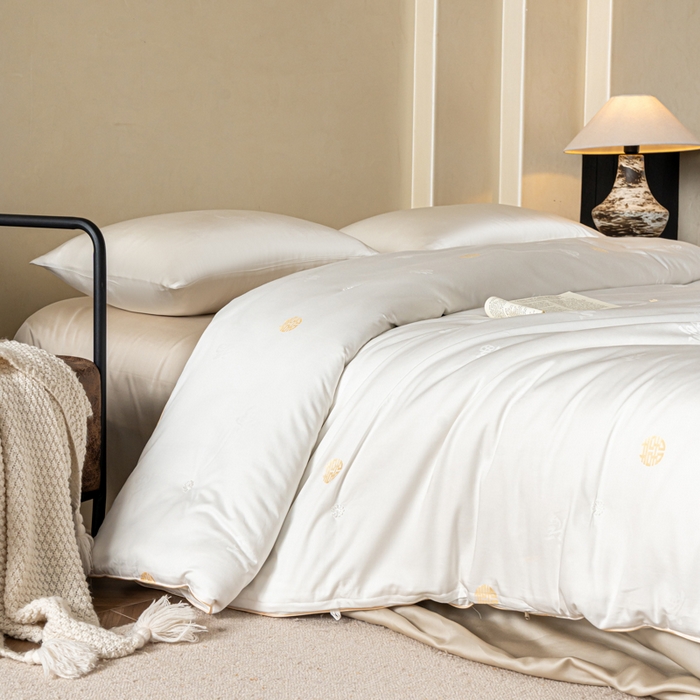 91家纺网 家纺一手货源 找家纺 （总）茧月家纺 2026新款桑蚕长丝喜被被子被芯