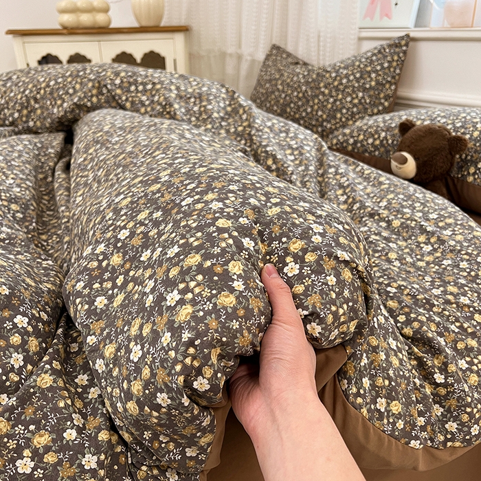 91家纺网 家纺一手货源 找家纺 （总）优佳优品 【提供买家秀】2026新款加厚水洗仿棉A类印花四件套