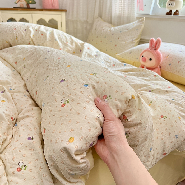 91家纺网 家纺一手货源 找家纺 （总）优佳优品 【提供买家秀】2026新款加厚水洗仿棉A类印花四件套