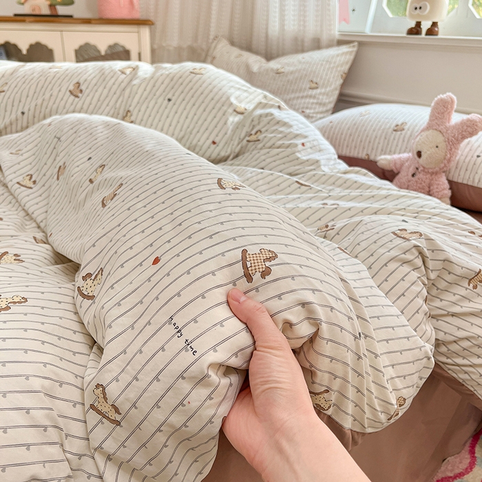 91家纺网 家纺一手货源 找家纺 （总）优尚佳生活馆 【提供买家秀】2026新款加厚水洗仿棉A类印花四件套