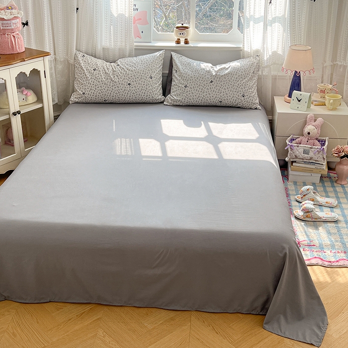 91家纺网 家纺一手货源 找家纺 优佳优品 【提供买家秀】2026新款加厚水洗仿棉A类印花四件套 浅墨素眠