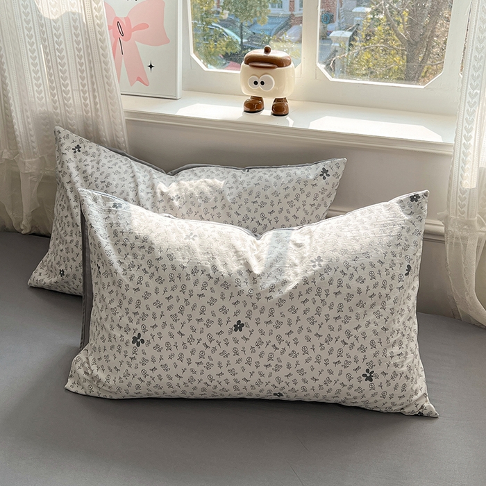 91家纺网 家纺一手货源 找家纺 优佳优品 【提供买家秀】2026新款加厚水洗仿棉A类印花四件套 浅墨素眠