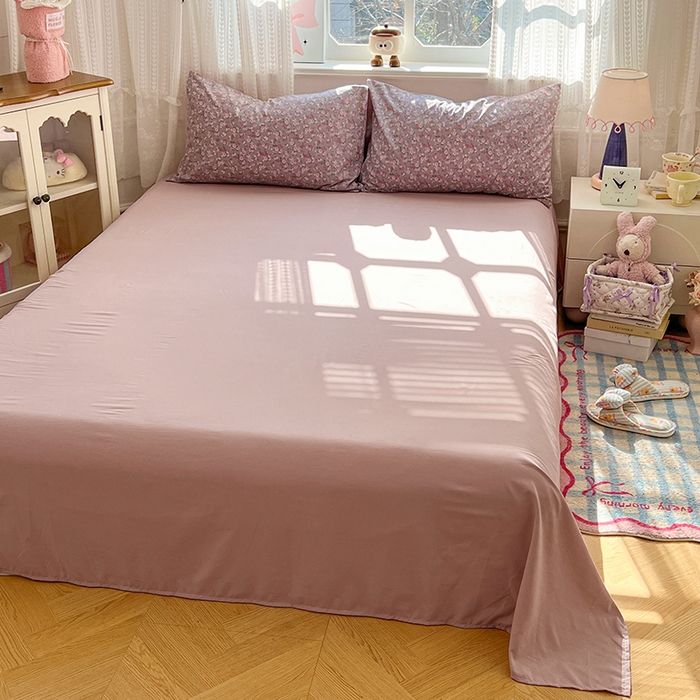 91家纺网 家纺一手货源 找家纺 优尚佳生活馆 【提供买家秀】2026新款加厚水洗仿棉A类印花四件套 旧枕玫香