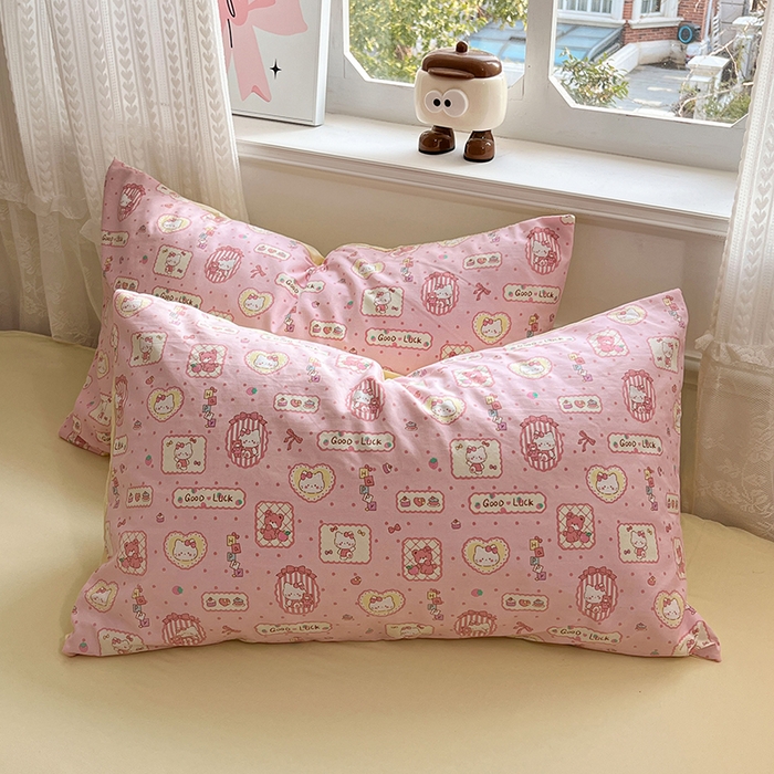 91家纺网 家纺一手货源 找家纺 优尚佳生活馆 【提供买家秀】2026新款加厚水洗仿棉A类印花四件套 福喵逢喜