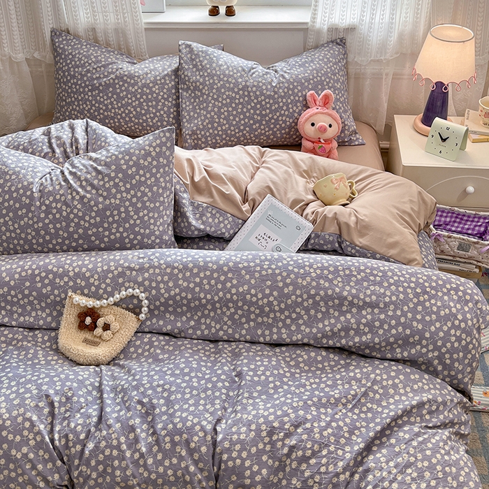 91家纺网 家纺一手货源 找家纺 优佳优品 【提供买家秀】2026新款加厚水洗仿棉A类印花四件套 漫天星辰